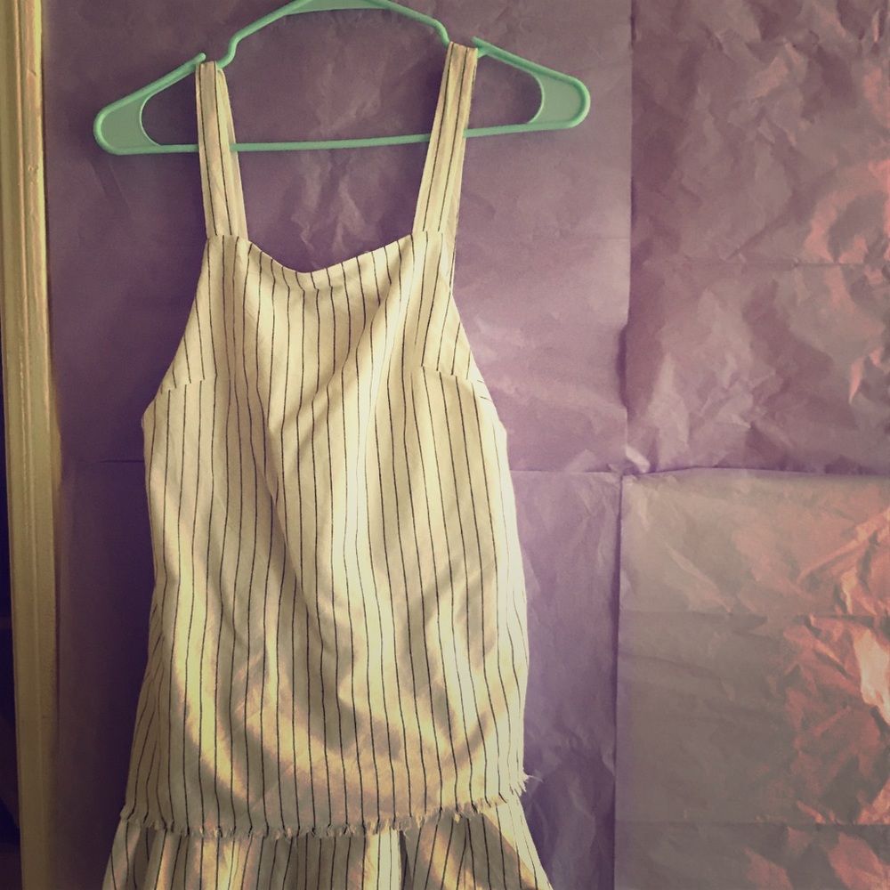 Sabo Skirt White & Black Stripe Small Playsuit